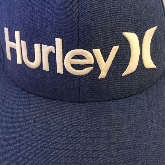 Hurley Blue Flex-Fit Fitted Style Logo Baseball Hat - Picture 15 of 15